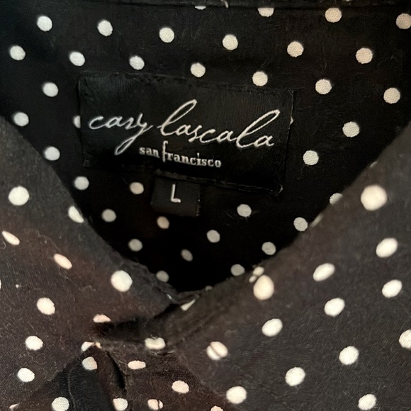 Polka dot black and white San Francisco handmade dress shirt. - Picture 3 of 4